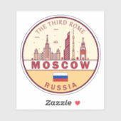 Moskou Rusland City Skyline Embleem Sticker (Vel)