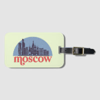 Moskou Rusland City Skyline Retro Cityscape Art