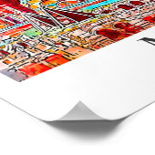 Moskou Rusland Denemarken Waterverf Hand getrokken Poster (Hoek)