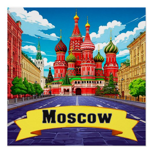 🧲 Moskou Rusland Explorer Aandenken Perfect Poster (Voorkant)