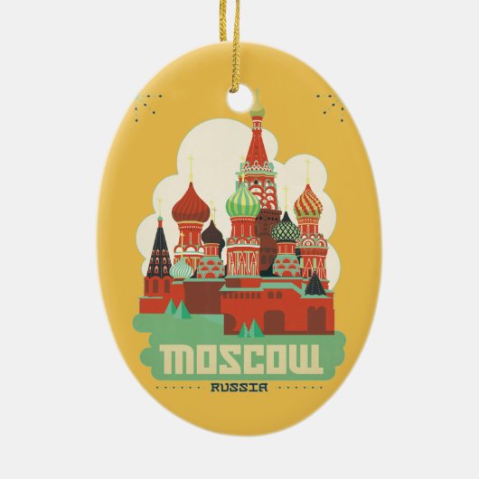 Moskou Rusland Keramisch Ornament (Achterkant)