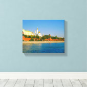 Moskou Rusland Kremlin Architecture Moskva River Canvas Afdruk (Insitu (Houten vloer))