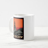 moskou rusland kremlin art deco retro koffiemok (Voorkant links)