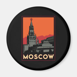 moskou rusland kremlin art deco retro magneet