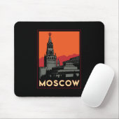 moskou rusland kremlin art deco retro muismat (Met muis)