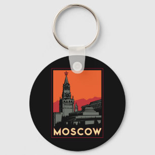 moskou rusland kremlin art deco retro sleutelhanger