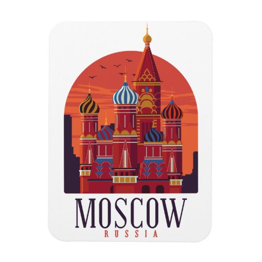 Moskou Rusland Kremlin Skyline Magneet (Verticaal)