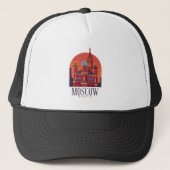 Moskou Rusland Kremlin Skyline Trucker Pet (Voorkant)