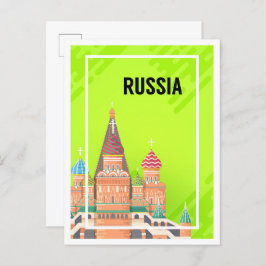 Moskou Rusland Kunst Reizen Illustratie Briefkaart