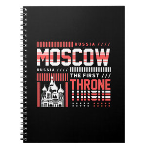 Moskou Rusland Landmark Typografie Reizen  Notitieboek