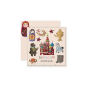 Moskou, Rusland Notitiekaartje (Voorkant / Achterkant in situ)