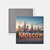 🧲 Moskou Rusland Reis Herinnering 🇷🇺 Magneet (Voorkant / Achterkant)