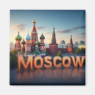 🧲 Moskou Rusland Reis Herinnering 🇷🇺 Magneet