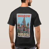 Moskou Rusland Reisposter T-shirt (Achterkant)