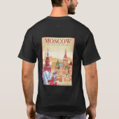 Moskou Rusland Reisposter T-shirt (Achterkant)