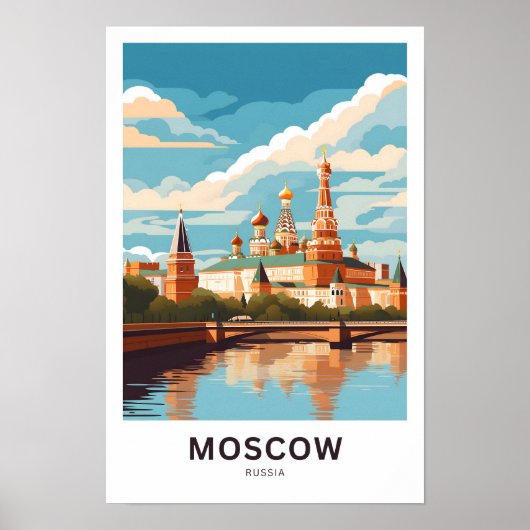 Moskou Rusland Reisprint Poster (Voorkant)