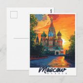  Moskou, Rusland Reizen Briefkaart (Voorkant / Achterkant)