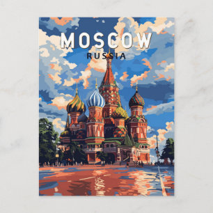 Moskou Rusland Reizen Kunst Vintage Briefkaart