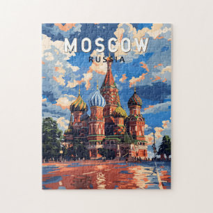 Moskou Rusland Reizen Kunst Vintage Legpuzzel