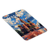 Moskou Rusland Reizen Kunst Vintage Magneet (Rechterzijde)