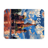 Moskou Rusland Reizen Kunst Vintage Magneet (Horizontaal)