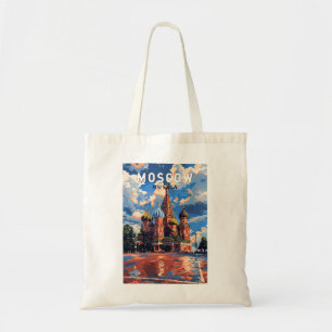 Moskou Rusland Reizen Kunst Vintage Tote Bag