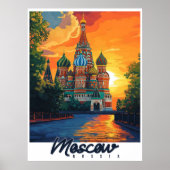  Moskou, Rusland Reizen Poster (Voorkant)
