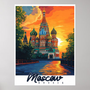  Moskou, Rusland Reizen Poster