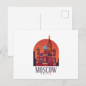 Moskou Rusland Skyline Briefkaart (Voorkant / Achterkant)