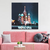 Moskou Rusland St. Basilkathedraal Canvas Afdruk (Insitu (Woonkamer))