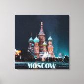 Moskou Rusland St. Basilkathedraal Canvas Afdruk (Voorkant)