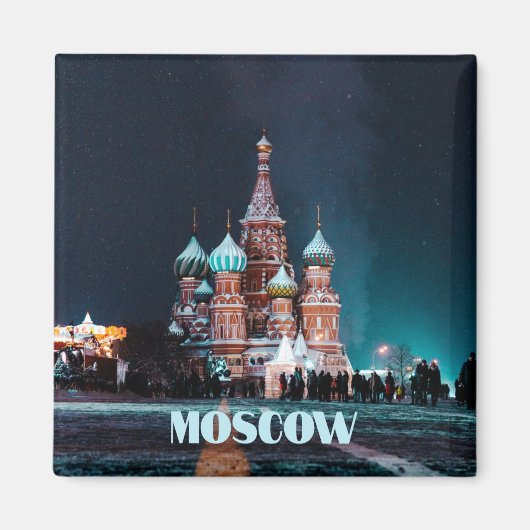 Moskou Rusland St. Basilkathedraal Magneet (Voorkant)
