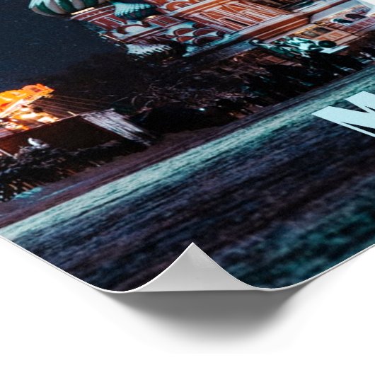 Moskou Rusland St. Basilkathedraal Poster (Hoek)