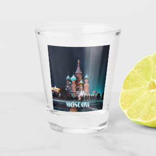 Moskou Rusland St. Basilkathedraal Shot Glas