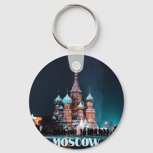 Moskou Rusland St. Basilkathedraal Sleutelhanger (Voorkant)