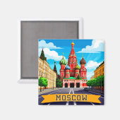 🧲 Moskou Rusland Stad Herinnering Magneet (Voorkant / Achterkant)