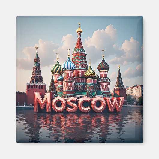 🧲 Moskou Rusland Vakantieherinnering 🇷🇺 Magneet (Voorkant)
