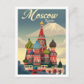 Moskou Rusland Vintage Beroemde Reisplaats Briefkaart (Voorkant)