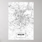 Moskou, Rusland (zwart op wit) Poster (Voorkant)