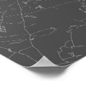 Moskou, Rusland (zwart wit) Poster (Hoek)