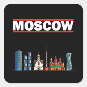 Moskou - Ruslands Adembenemende Hoofdstad -  Vierkante Sticker