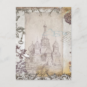 Moskou schrijfkaart briefkaart