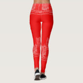 Moskou Sint-Basilkathedraal Roodplein Schets Leggings (Achterkant)