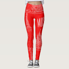 Moskou Sint-Basilkathedraal Roodplein Schets Leggings