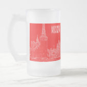 Moskou Sint-Basilkathedraal Roodplein Schets Matglas Bierpul (Links)