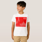 Moskou Sint-Basilkathedraal Roodplein Schets T-shirt (Voorkant volledig)