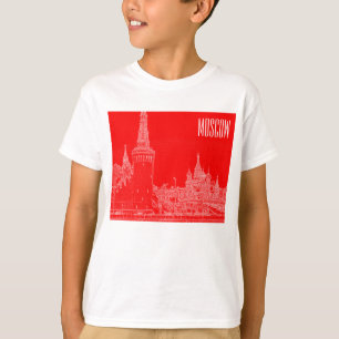 Moskou Sint-Basilkathedraal Roodplein Schets T-shirt