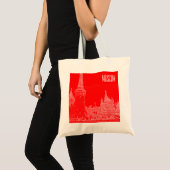 Moskou Sint-Basilkathedraal Roodplein Schets Tote Bag (Voorkant (product))
