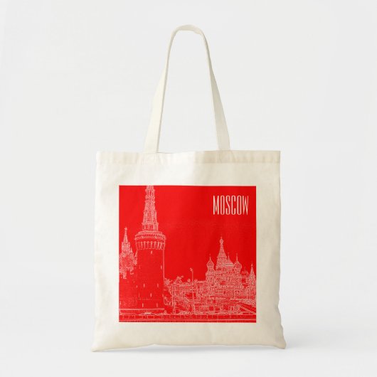 Moskou Sint-Basilkathedraal Roodplein Schets Tote Bag (Voorkant)