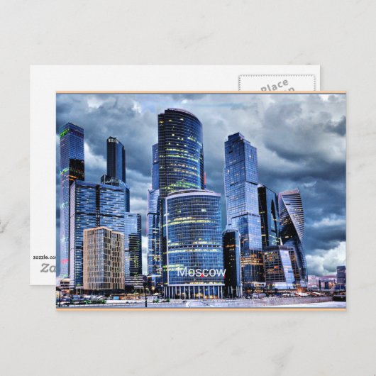 Moskou Skyline Briefkaart (Voorkant / Achterkant)